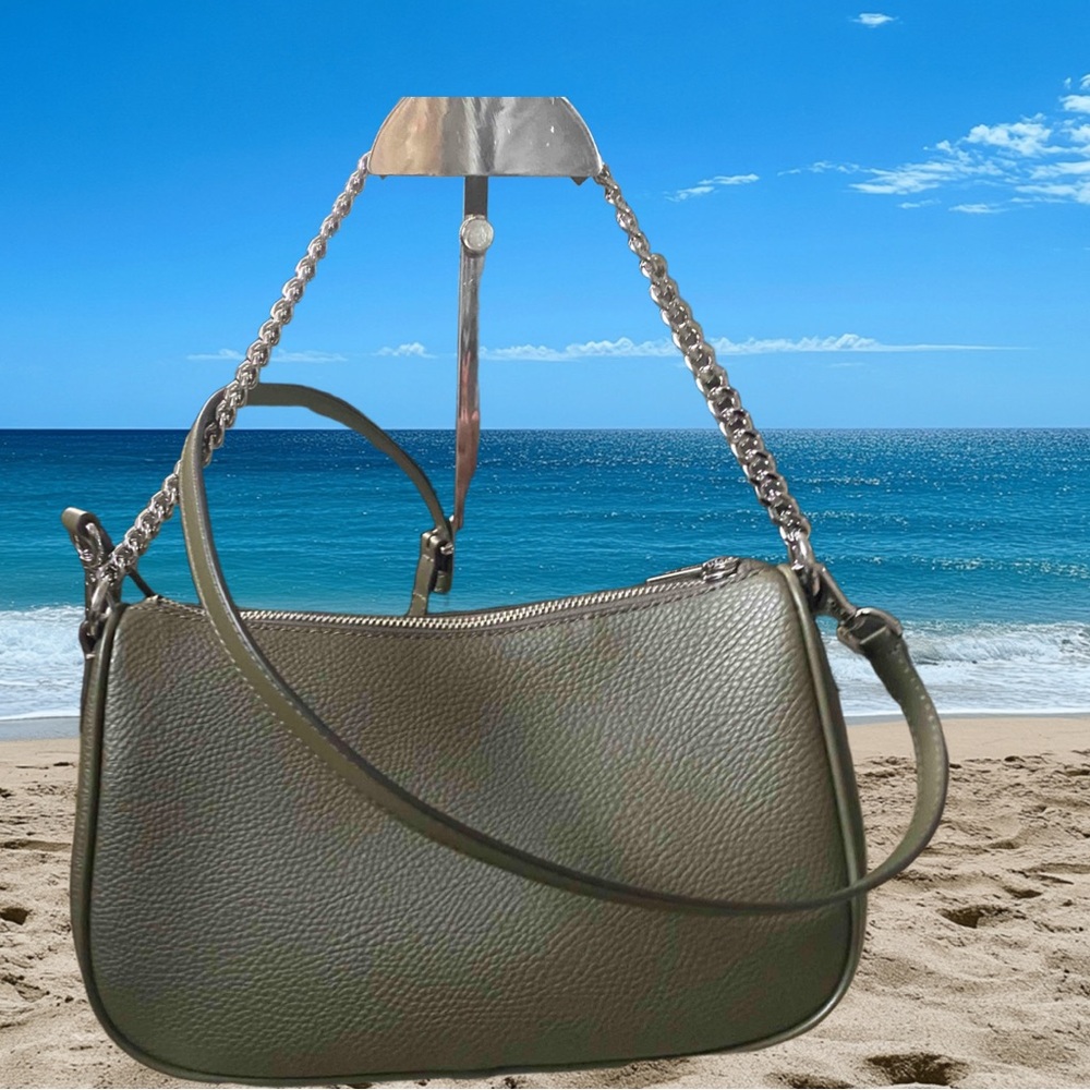 Michael Kors Olive Green Crossbody with Las Vegas Patch Accents Sold Out - Picture 2 of 7